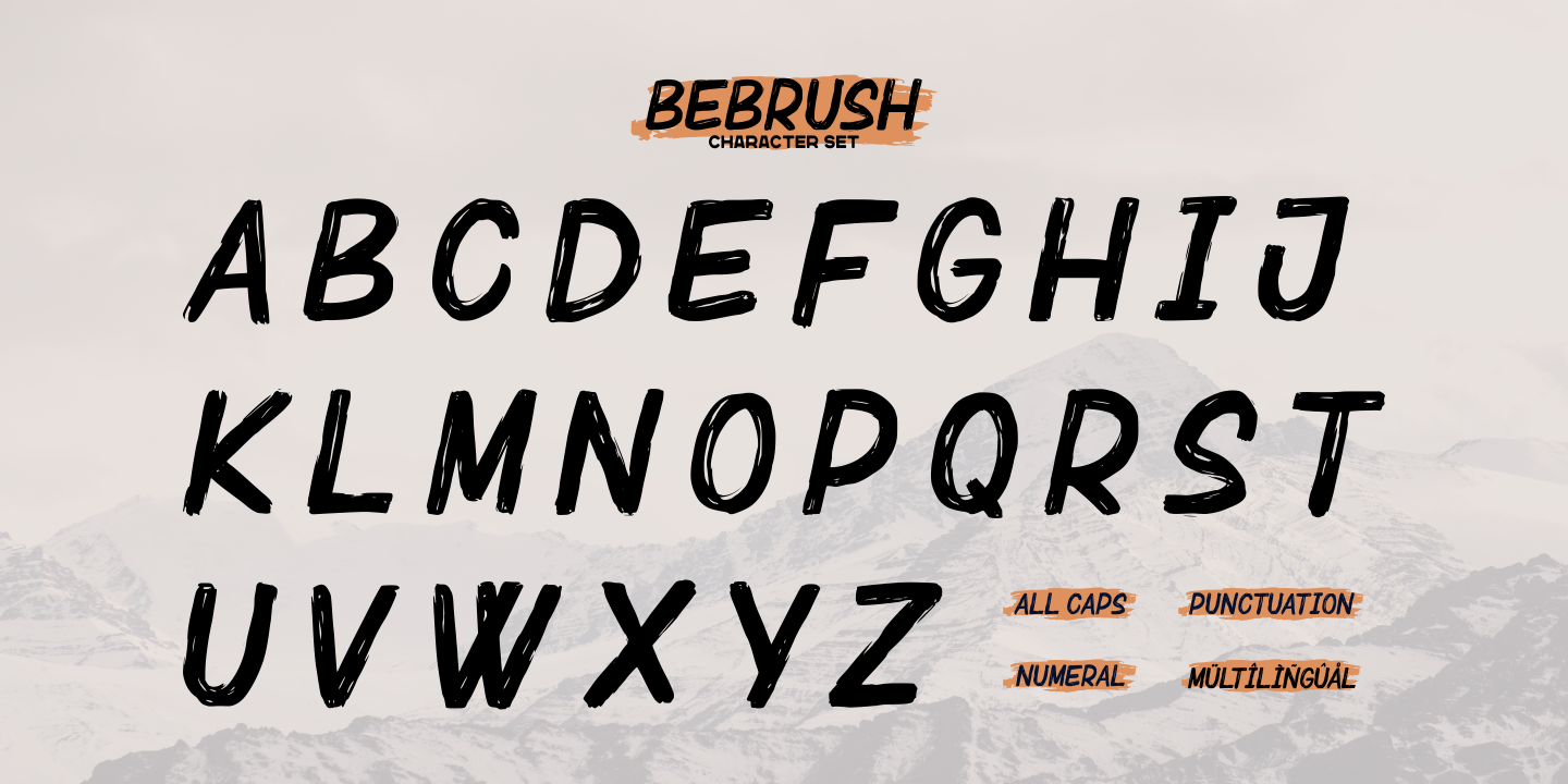 Пример шрифта Bebrush #4